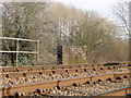 A great concrete block beside the railway line at Thorpe St Andrew