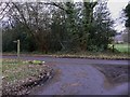 Footpath junction with Lordshill Road at Shamley Green