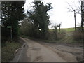 Footpath crosses Wootton Lane