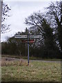 Roadsign opposite Trust Farm