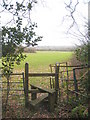 Public footpath stile in Coswinsawsin Lane