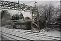 Graffiti, railway building, West Coast Line, Abbots Langley