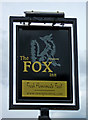 The Fox Inn (4) - sign close-up, 46 Hospital Street