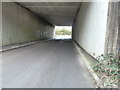 Access road to Chalk quarry under the A23 dual carriageway