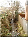 Small stream flows away from Gilfach Road, Tonyrefail