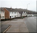 ST0087 : Houses on a bend in Tynybryn Road, Tonyrefail by Jaggery