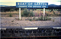 NH9418 : Sign at Boat of Garten by Gordon Spicer