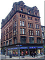 Red sandstone building on Sauchiehall Street