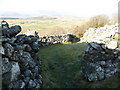 Old dry stone walled droveway above Harlech