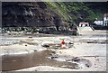 NZ7818 : Paddling towards shore in Staithes harbour by Andy Waddington