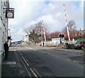 Level crossing through Pencoed railway station