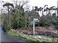 Signpost at the edge of Darras Hall