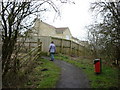 The footpath from Tadcaster enters Stutton