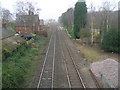 Railway lines running south west from Carlton Bridge