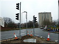 Roadworks at the Charles Dickens Roundabout