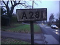 Pre-Worboys sign before cleaning, A281