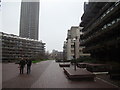 View looking out towards Aldersgate Street