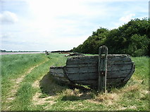 SO6804 : Remains of the barge 'Harriett' at Purton by John Brightley