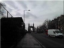 TQ2378 : View of Hammersmith Bridge from Hammersmith Bridge Road by Robert Lamb