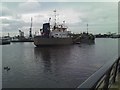 A dredger from Liverpool reversing