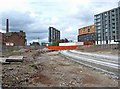 Manchester Metrolink construction near Pollard Street