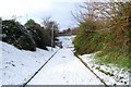 Bridgemary under snow - Pathway to the Cameron Close subway