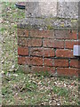 Nocton, cut bench mark on lodge on carriage drive