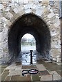 Looking from Westgate Street through the mediaeval city wall into Western Esplanade