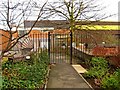 Gate to Caldwall Mill Bridge from Round Hill Wharf, Kidderminster