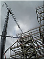 The steel structure to John Moores Mount Pleasant project Liverpool