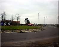 SK9778 : The roundabout A15 with the A1500 north of Lincoln by Ian S