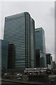 Canary Wharf towers on a grey February day