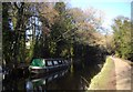 Canal-boat moored near the High Way, New Inn