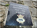 Memorial to a merchant seaman within Holyrood Church