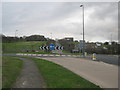 Roundabout at the bottom of White Hill