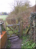 TM3863 : Footpath gate on the  footpath to Clay Hills by Geographer