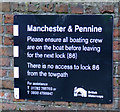 Canal-side notice