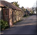 Footpath through the grounds of Moushill Manor near Milford