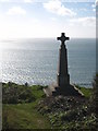 Memorial on the cliff top at Whitesand Bay