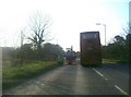 Bus overtaking road works, Oxford Road