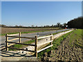 Newly modified roadside drainage on the B1119