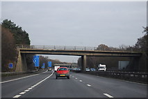 TQ0067 : Bridge Lane overbridge, M3 by N Chadwick