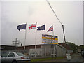 SD9207 : Flags of England, the United Kingdom, and the European Union by Steven Haslington