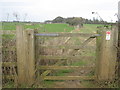 Gate on a footpath to Guston