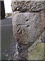 Benchmark on archway on Y Promen?d, Caernarfon