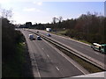 Looking south on the A3 from the B3000 bridge