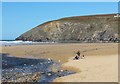 Mawgan Porth Beach in March