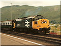 Class 37 Locomotive shunting coaches at Fort William