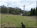 Reservoir and phone masts, Wrockwardine Wood