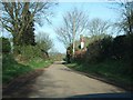 View along Babylon Lane near Poundsland Cross